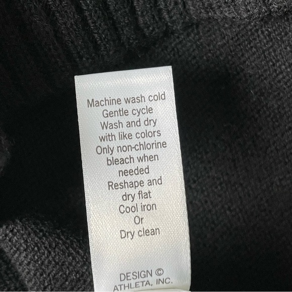 New! Athleta Black Merino NOPA Scoop Neck Sweater NWT - 35564 - Picture 15 of 16